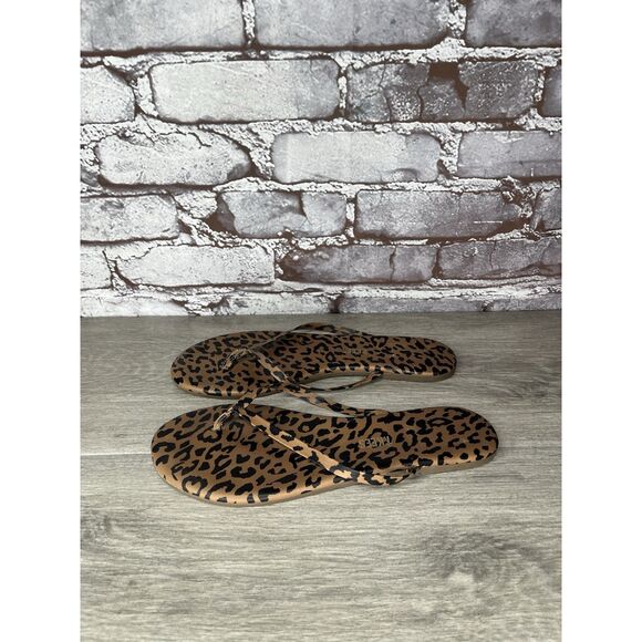 Tkees Studio Exotic Cheetah Print Thong Flip Flops Sandals Women Sz 8M US/39EU - Picture 2 of 16